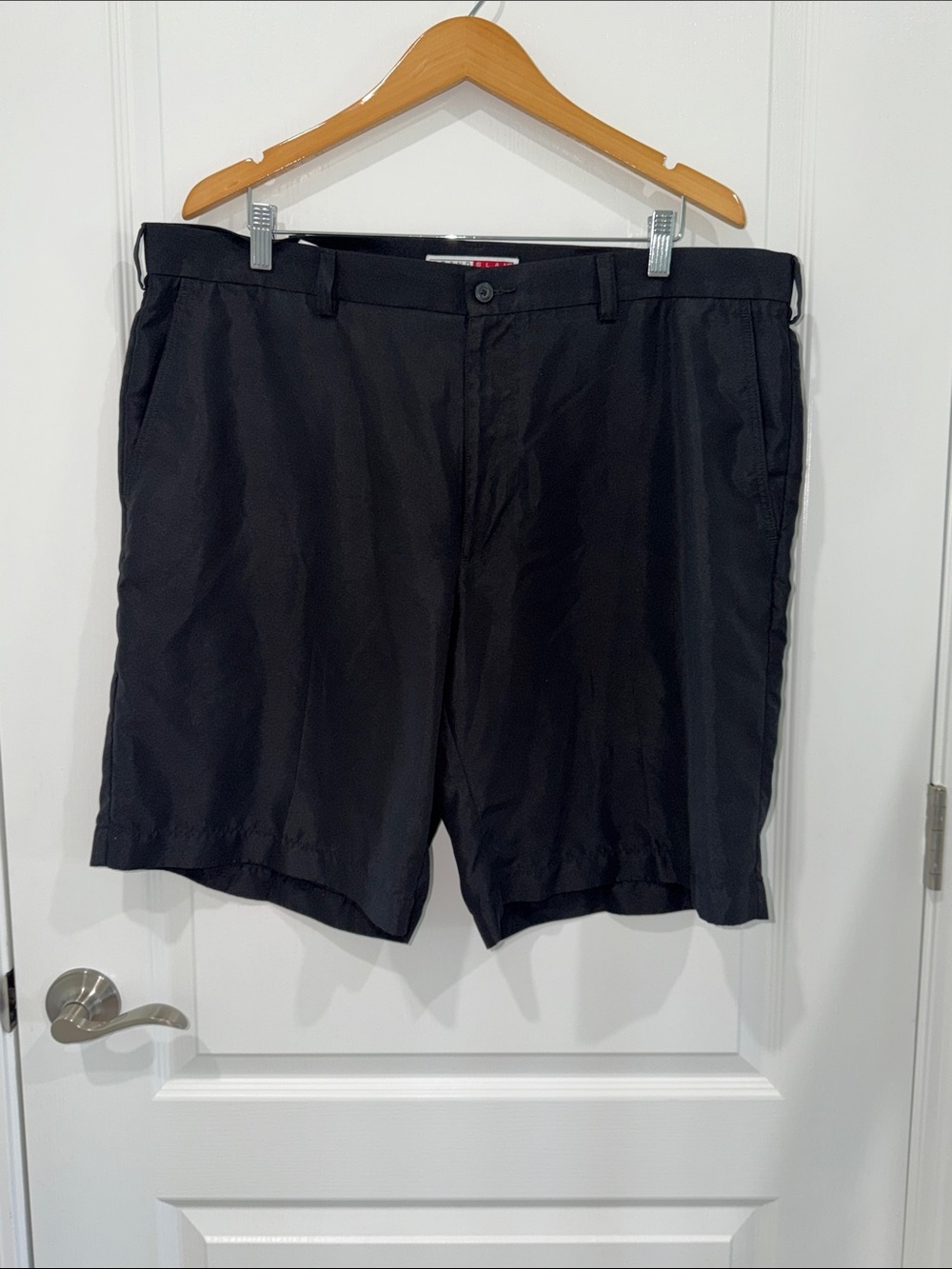 Grand Slam Men's Black Casual Shorts golf shorts flat front size 40”